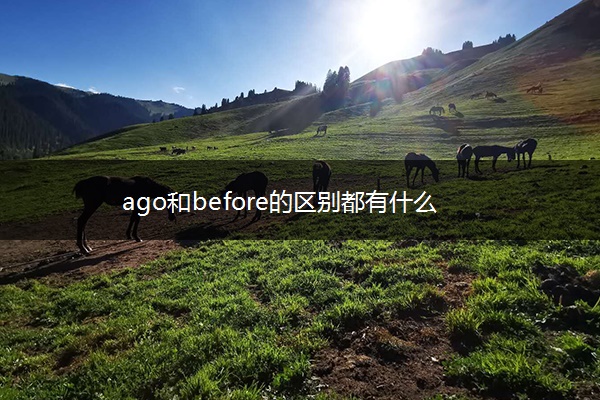 ago和before的区别都有什么