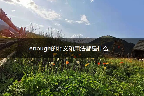 enough的释义和用法都是什么