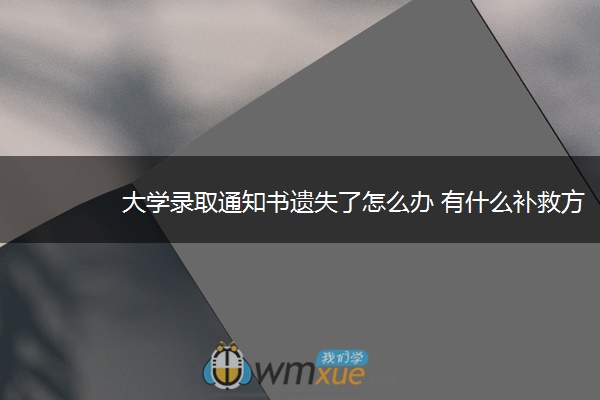 大学录取通知书遗失了怎么办 有什么补救方法