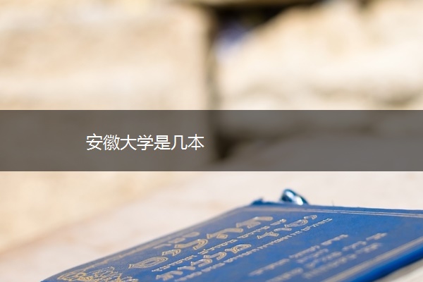 安徽大学是几本