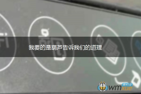 我要的是葫芦告诉我们的道理