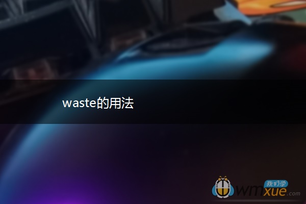 waste的用法