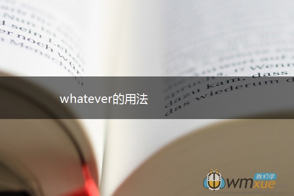 whatever的用法