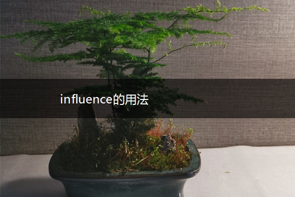 influence的用法