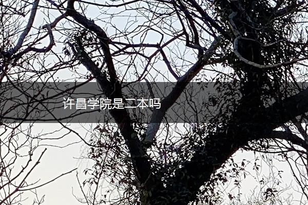 许昌学院是二本吗