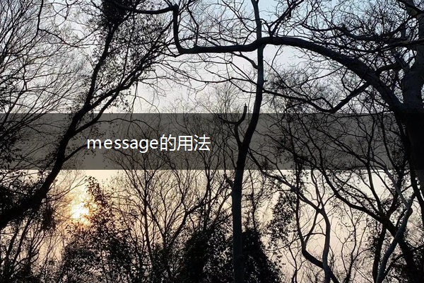 message的用法