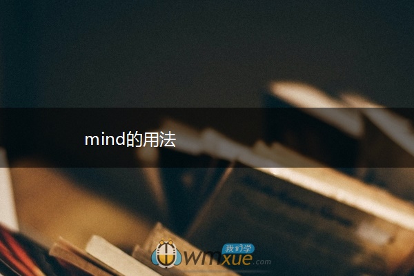 mind的用法