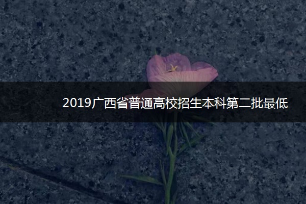 2019广西省普通高校招生本科第二批最低投档分数线