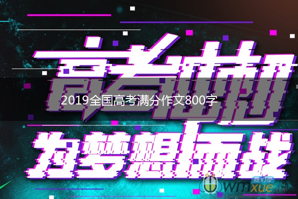 2019全国高考满分作文800字