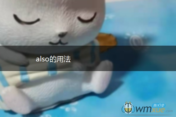 also的用法