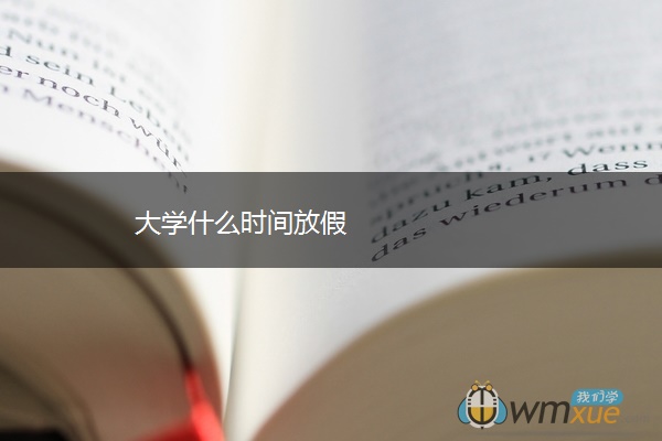大学什么时间放假