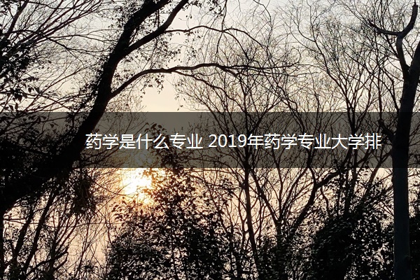 药学是什么专业 2019年药学专业大学排名