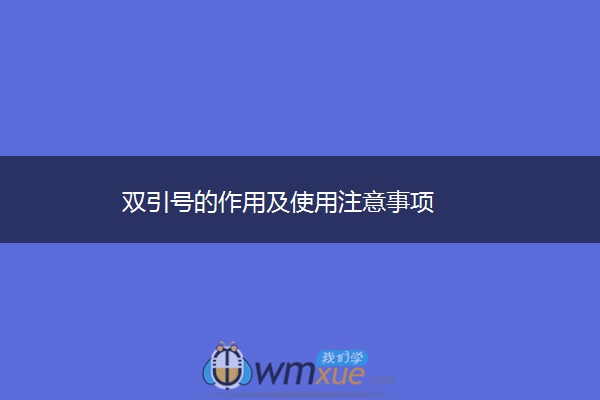 双引号的作用及使用注意事项