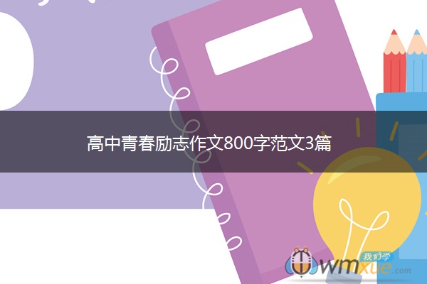 高中青春励志作文800字范文3篇