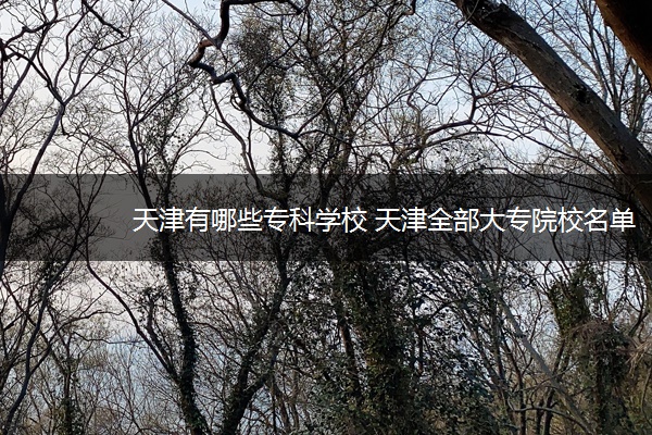 天津有哪些专科学校 天津全部大专院校名单
