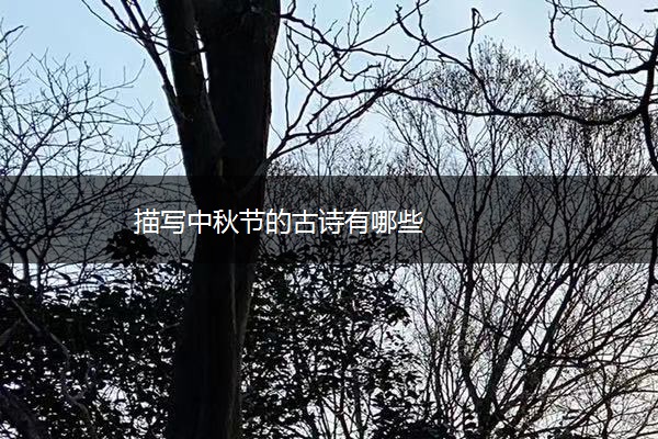 描写中秋节的古诗有哪些