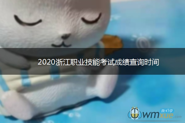 2020浙江职业技能考试成绩查询时间