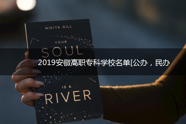 2019安徽高职专科学校名单[公办，民办]