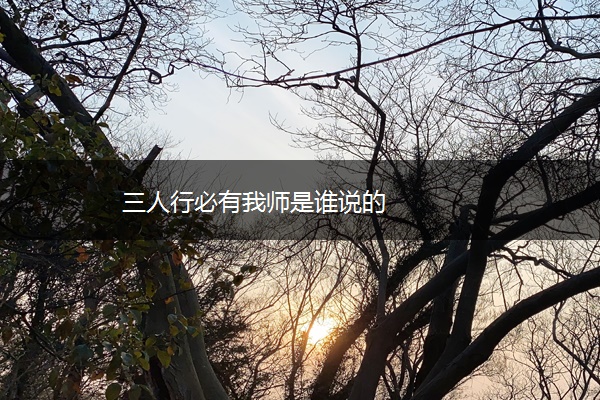 三人行必有我师是谁说的