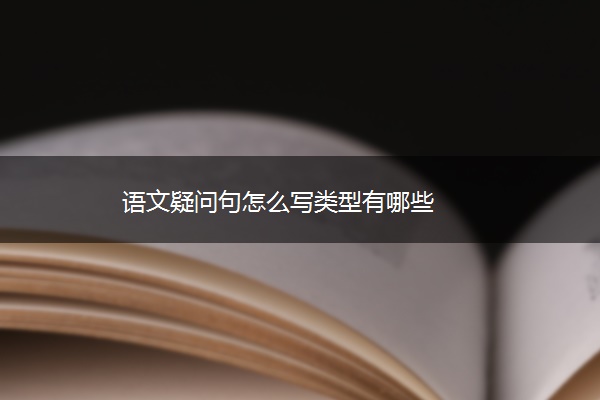 语文疑问句怎么写类型有哪些