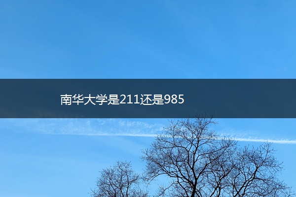 南华大学是211还是985