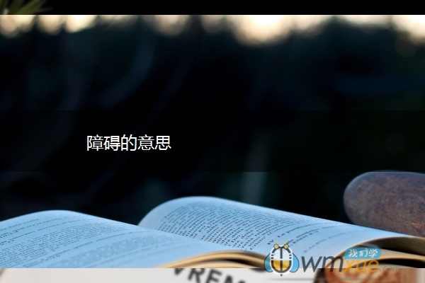 障碍的意思