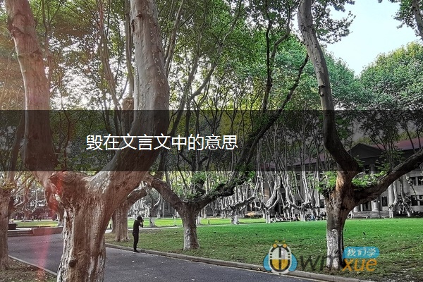 毁在文言文中的意思