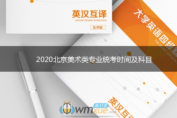 2020北京美术类专业统考时间及科目