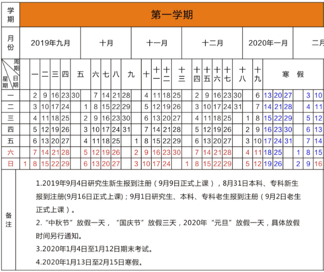 2020安徽各大学寒假放假时间安排