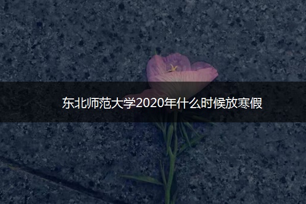 东北师范大学2020年什么时候放寒假