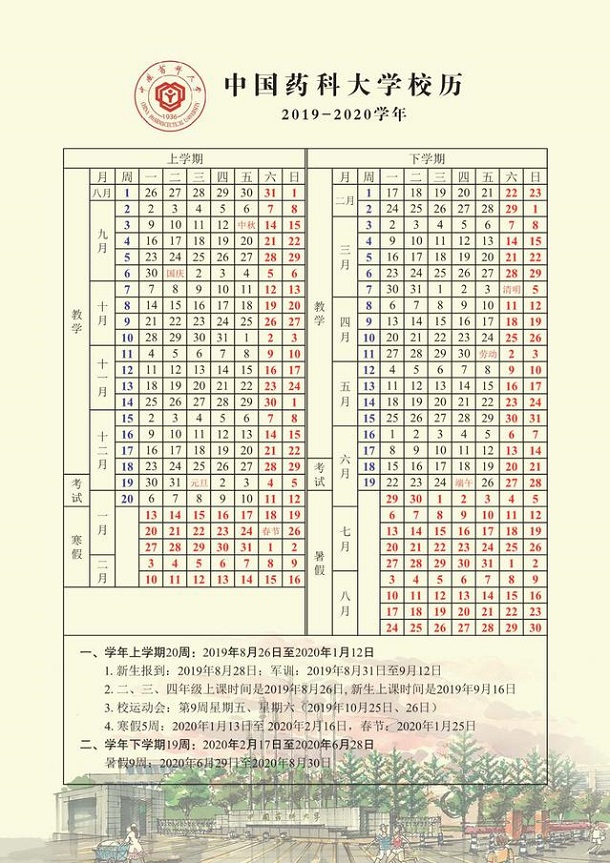 中国药科大学2020放寒假时间