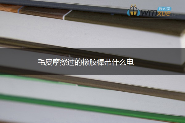 毛皮摩擦过的橡胶棒带什么电