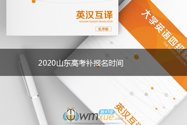 2020山东高考补报名时间