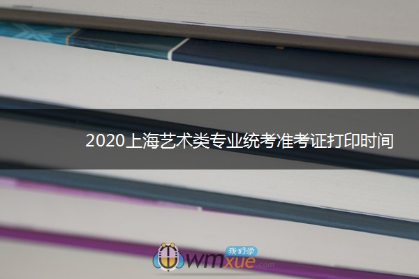 2020上海艺术类专业统考准考证打印时间