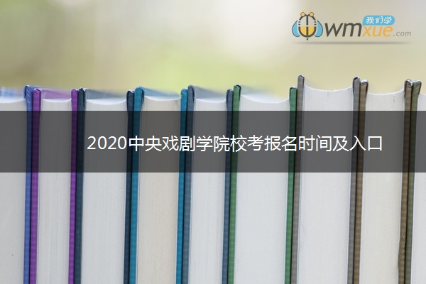 2020中央戏剧学院校考报名时间及入口