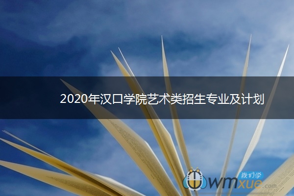 2020年汉口学院艺术类招生专业及计划