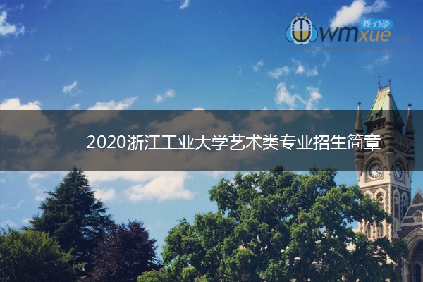 2020浙江工业大学艺术类专业招生简章