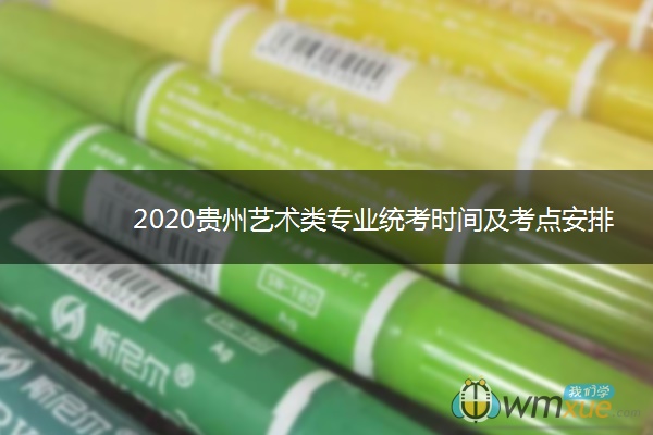 2020贵州艺术类专业统考时间及考点安排