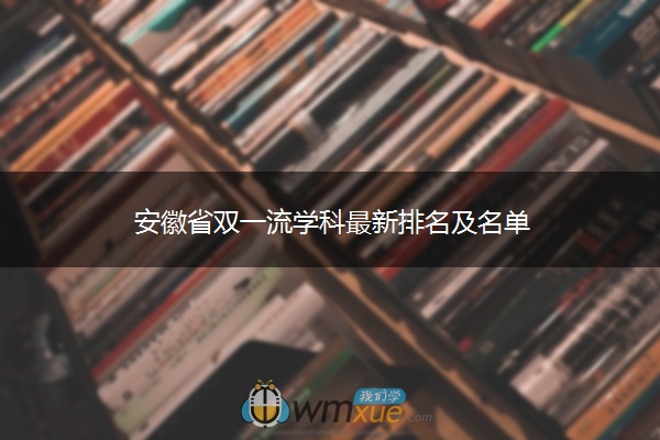 安徽省双一流学科最新排名及名单