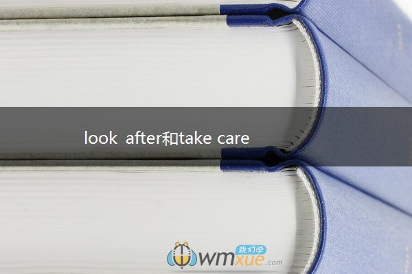 look after和take care of的区别