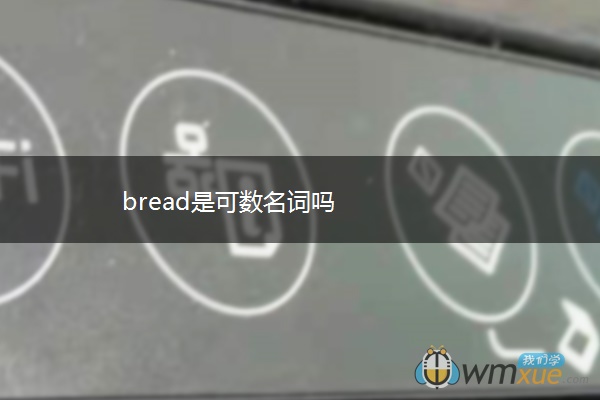 bread是可数名词吗