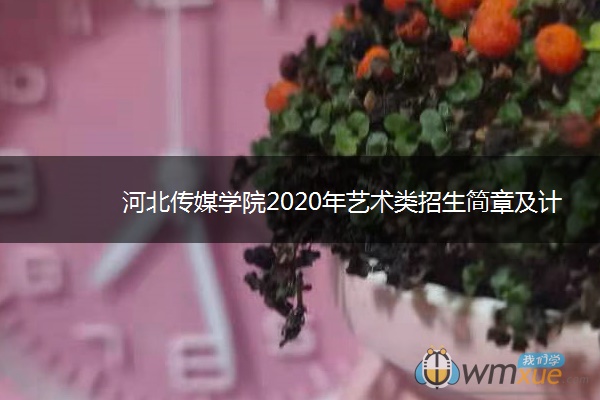 河北传媒学院2020年艺术类招生简章及计划