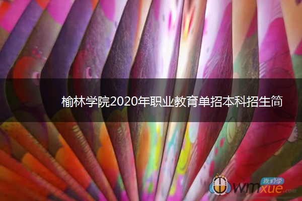 榆林学院2020年职业教育单招本科招生简章