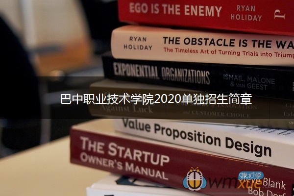 巴中职业技术学院2020单独招生简章