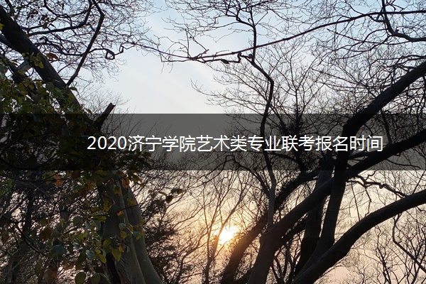 2020济宁学院艺术类专业联考报名时间