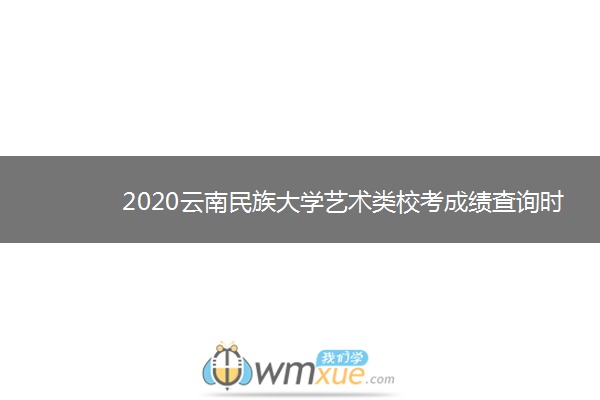 2020云南民族大学艺术类校考成绩查询时间安排