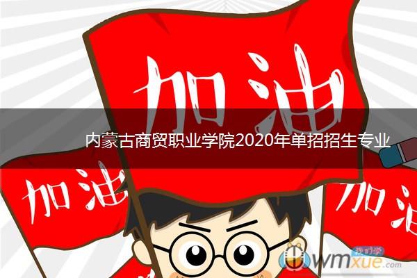 内蒙古商贸职业学院2020年单招招生专业及计划