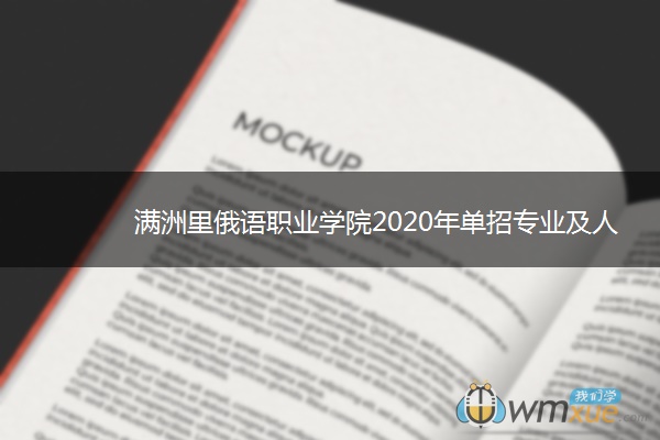 满洲里俄语职业学院2020年单招专业及人数