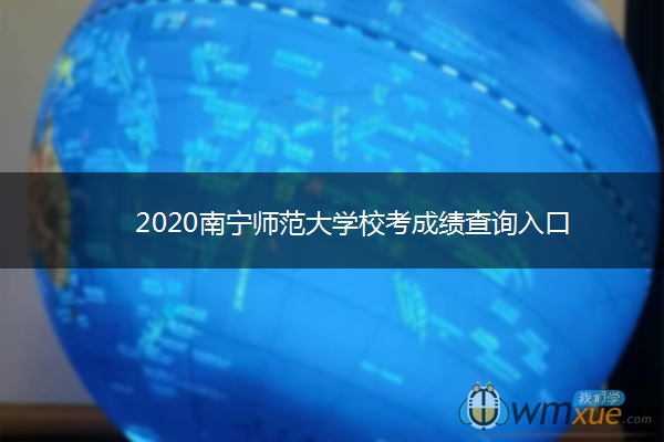 2020南宁师范大学校考成绩查询入口