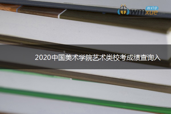 2020中国美术学院艺术类校考成绩查询入口